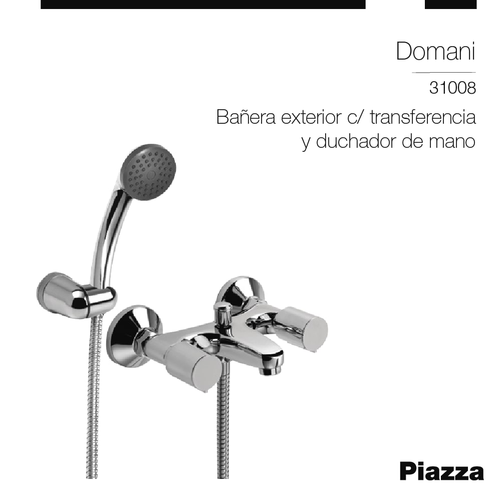 Ducha Monocomando Externo Con Transferencia Domani Cromo 10608