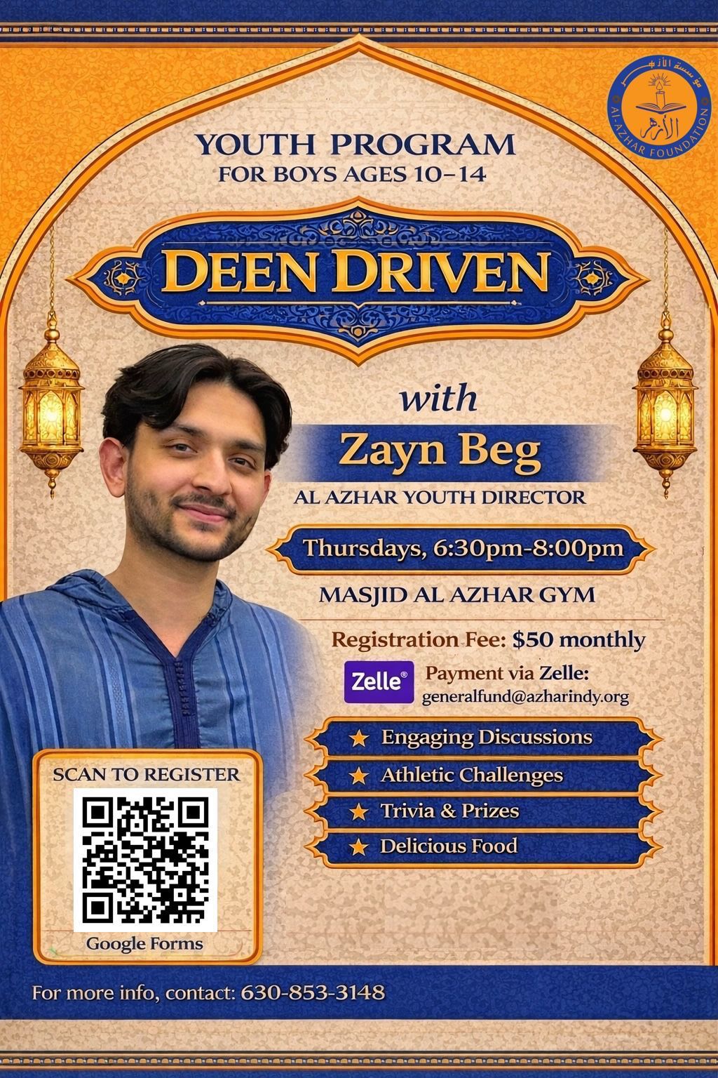 DEEN DRIVEN – Youth Program flyer