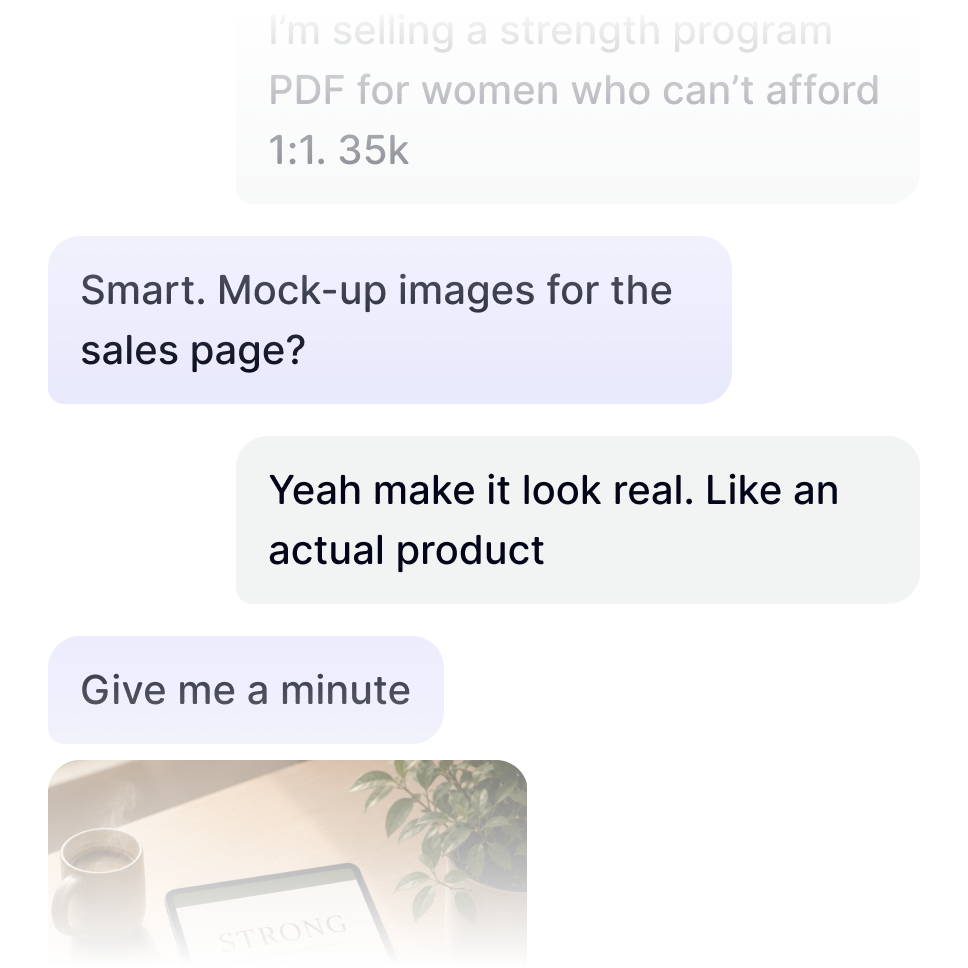 Chat preview with Spur as a business assistant