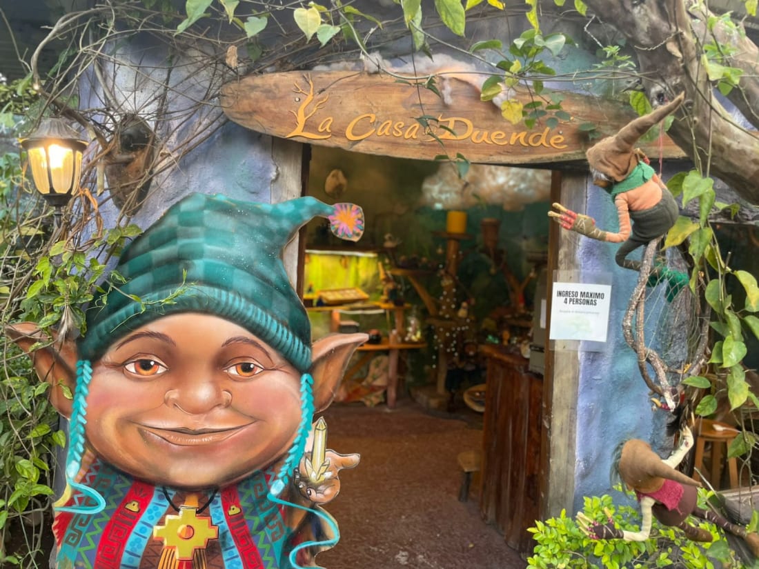 Entrance to La Casa del Duende in Baños de Agua Santa