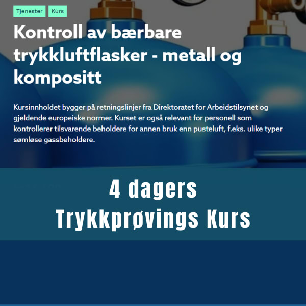Kurs - Trykkprøving