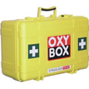 OXY BOX Type A1 komplett u/flaske. Gul kasse, Oksygen koffert