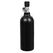 1,5L 200 Bar (ALU) flaske (Sort), komplett m/kran (ratt på topp)