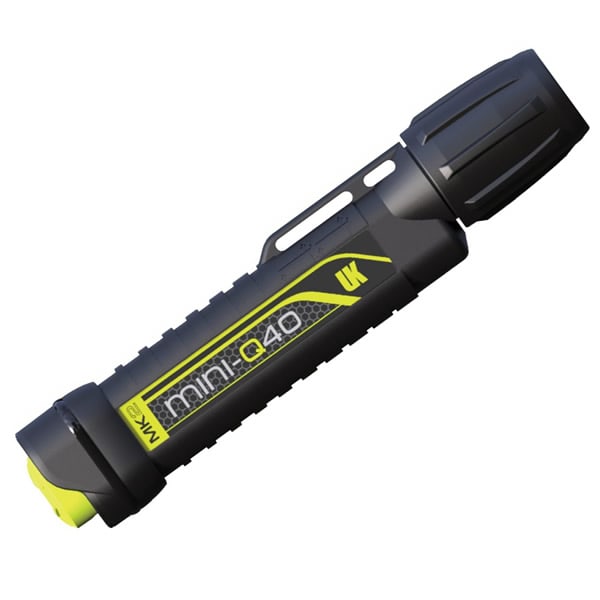 Mini Q40 MK2 med batterier 4x AA dykkelykt 250 lumen 5 timer Dybde 150
