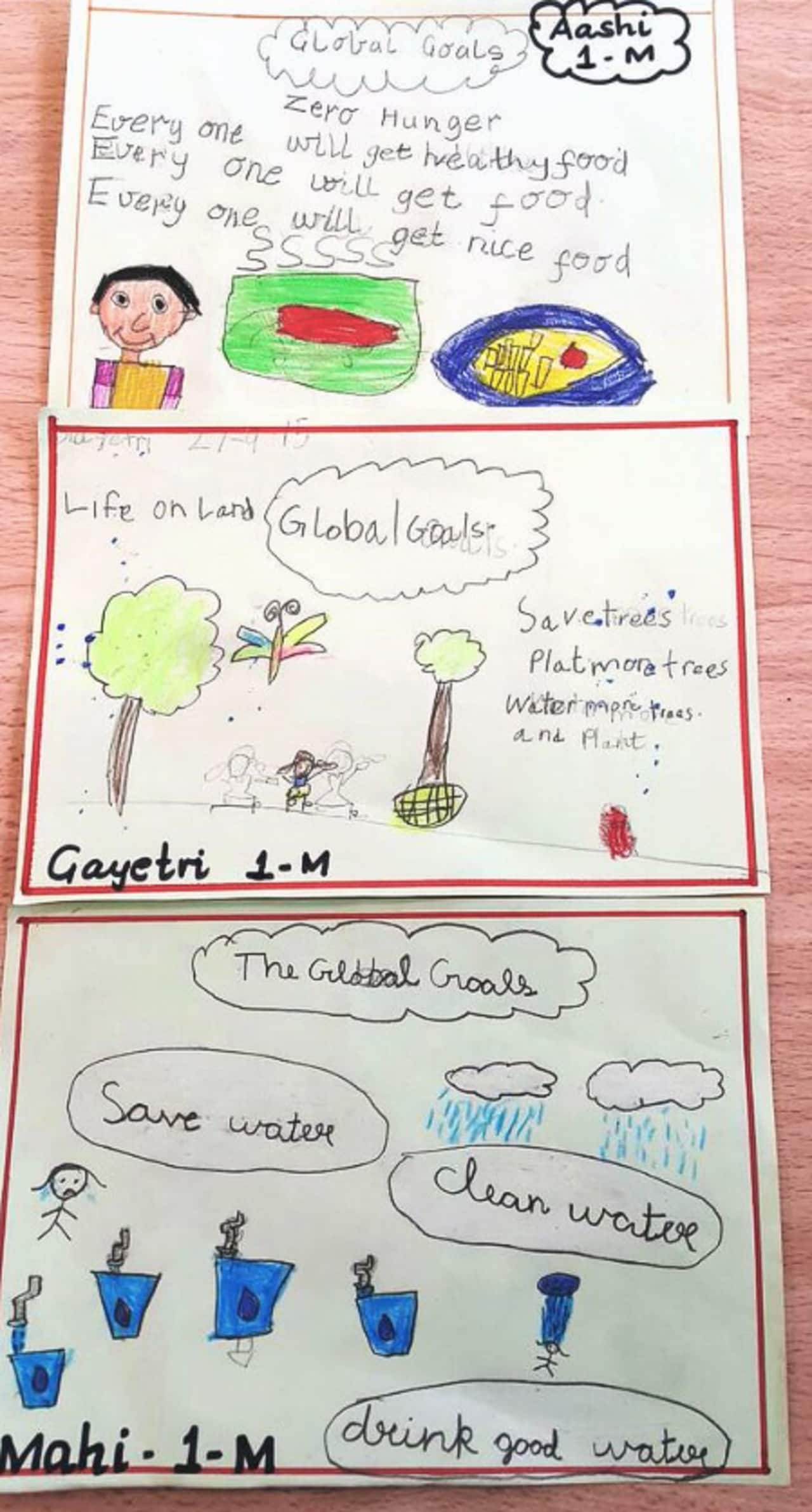 A kids drawing about The Global Goals