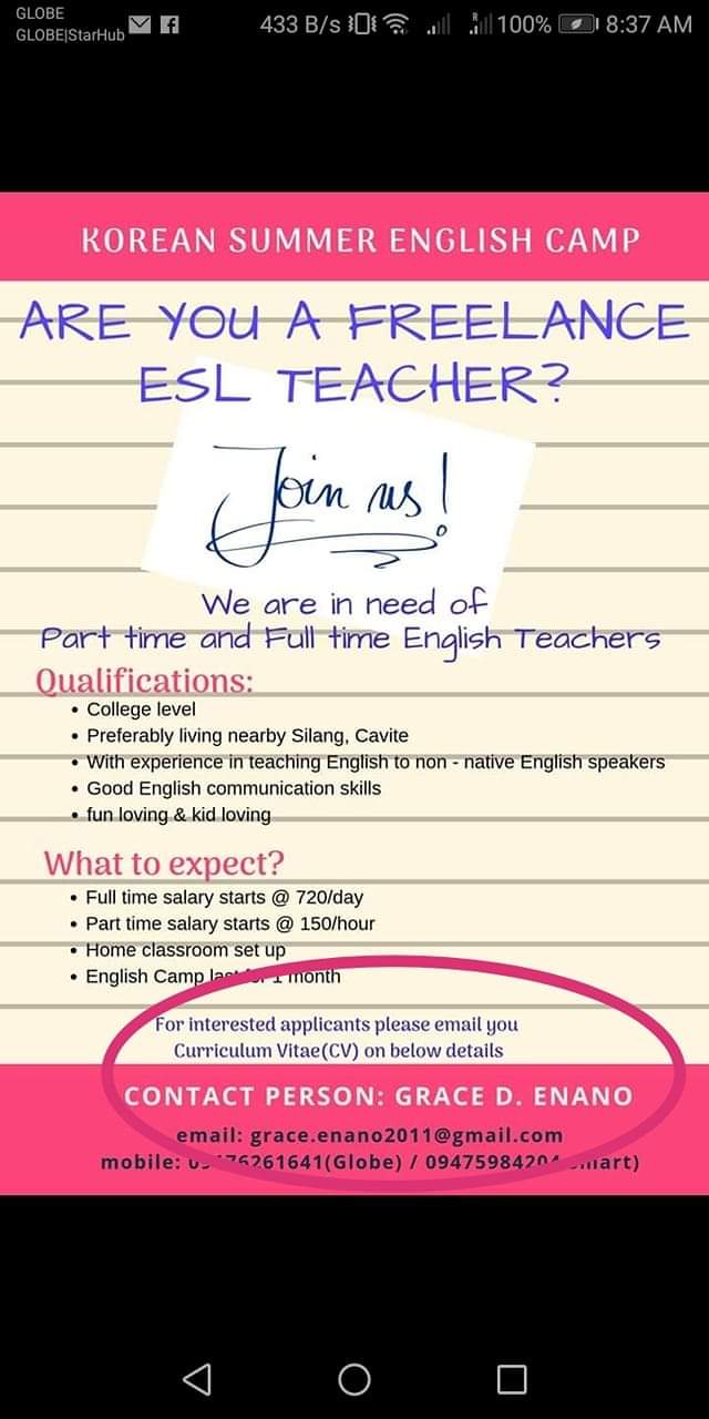 in Need of 4 rsl teachers