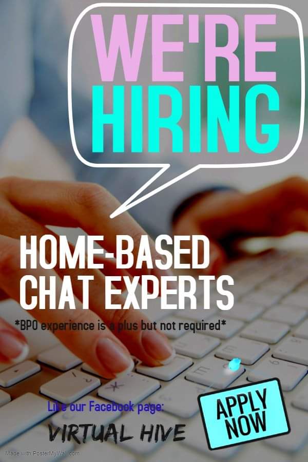 Virtual Hive Vi-Hive is hiring home-based chat experts