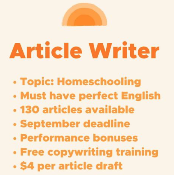 Tutorsgg Offers $4 per hour for each article