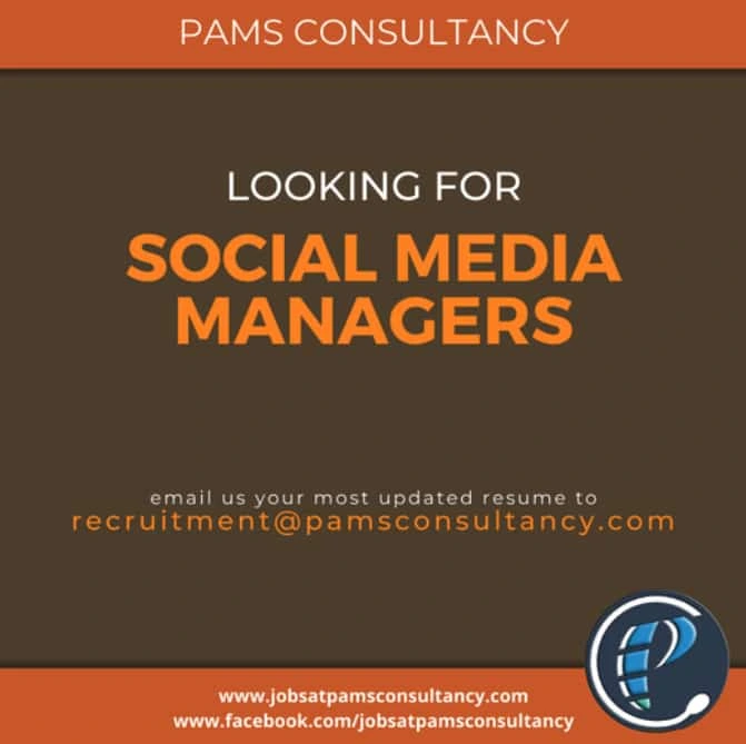 PAMS Consultancy is looking for Home-based Social Media Managers