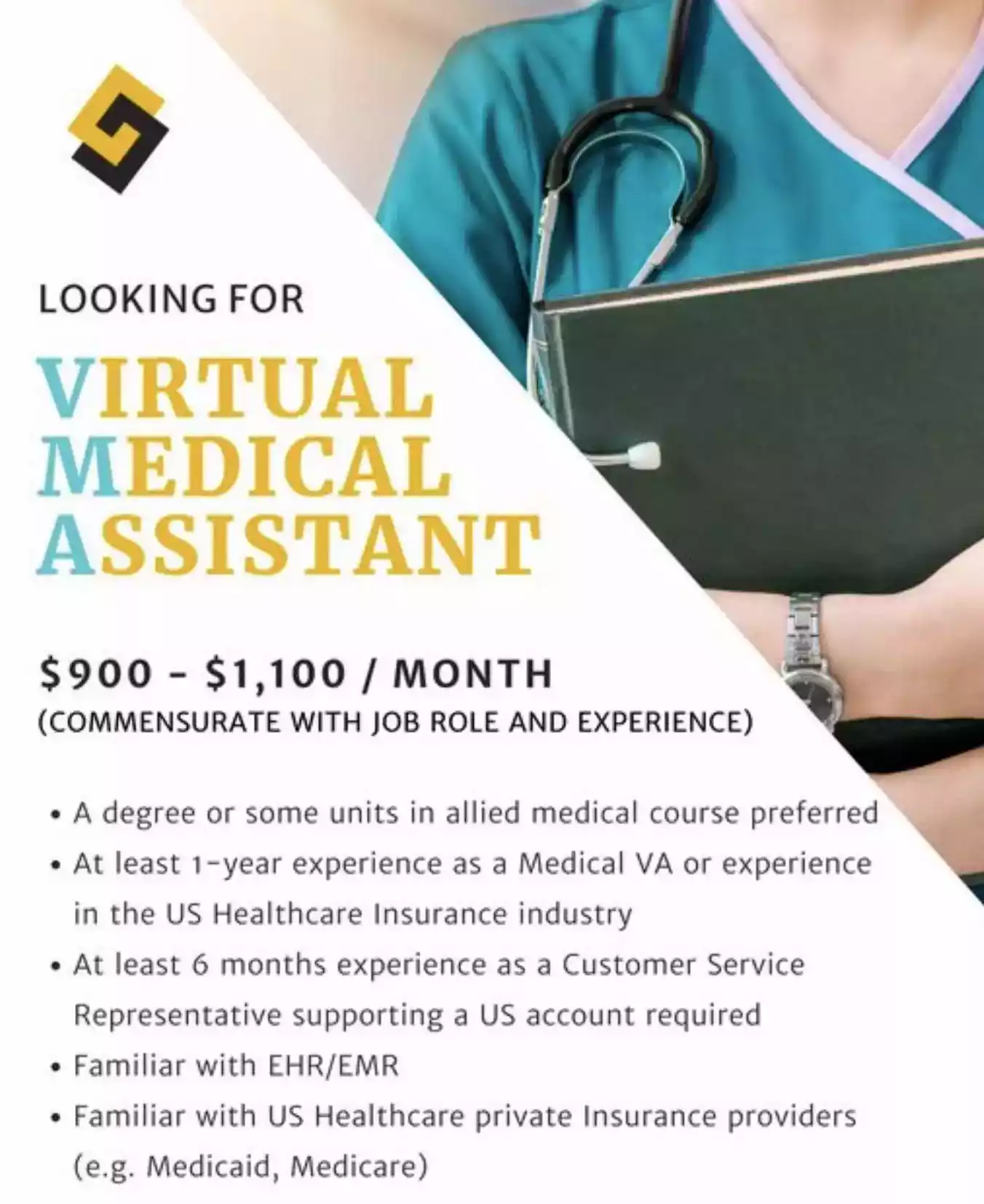 Core Virtual Solutions is Hiring VIRTUAL MEDICAL ASSISTANTS