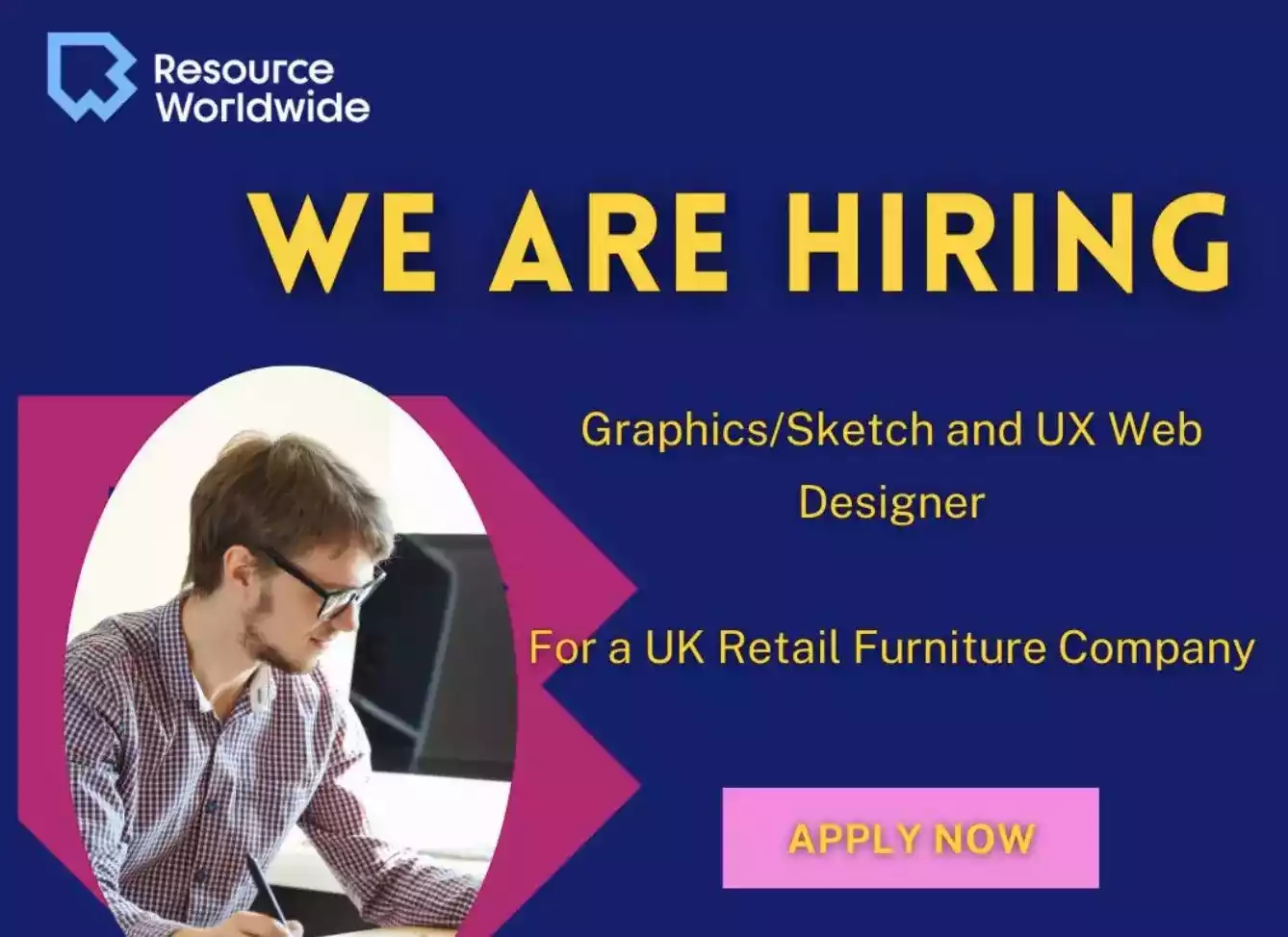 Resource Worldwide is hiring Graphics/Sketch and UX Web Designer