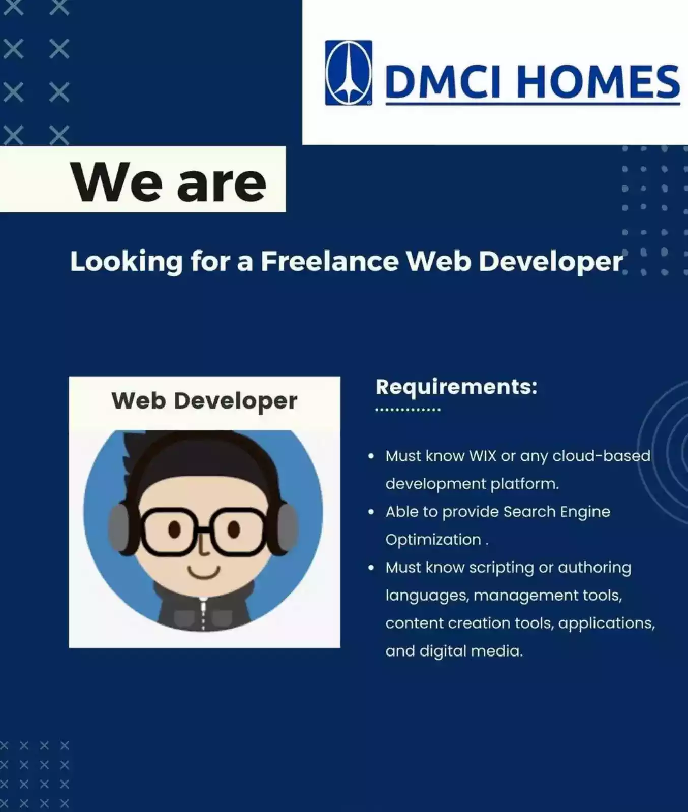 DMCI HOMES is looking for a freelance web developer