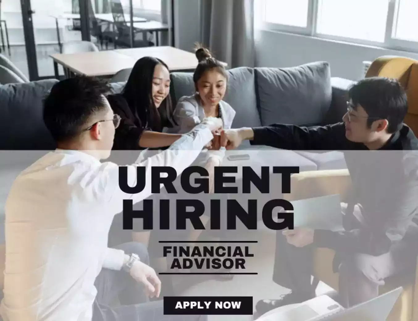 I’m looking for 5 FINANCIAL CONSULTANTS!  Must be a graduate of any 4-year college course