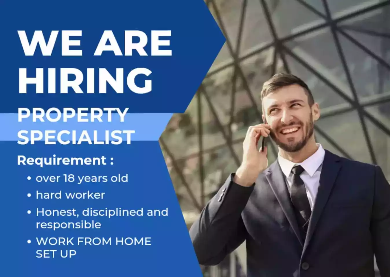 We are continuously hiring Real estate Sales Agent!