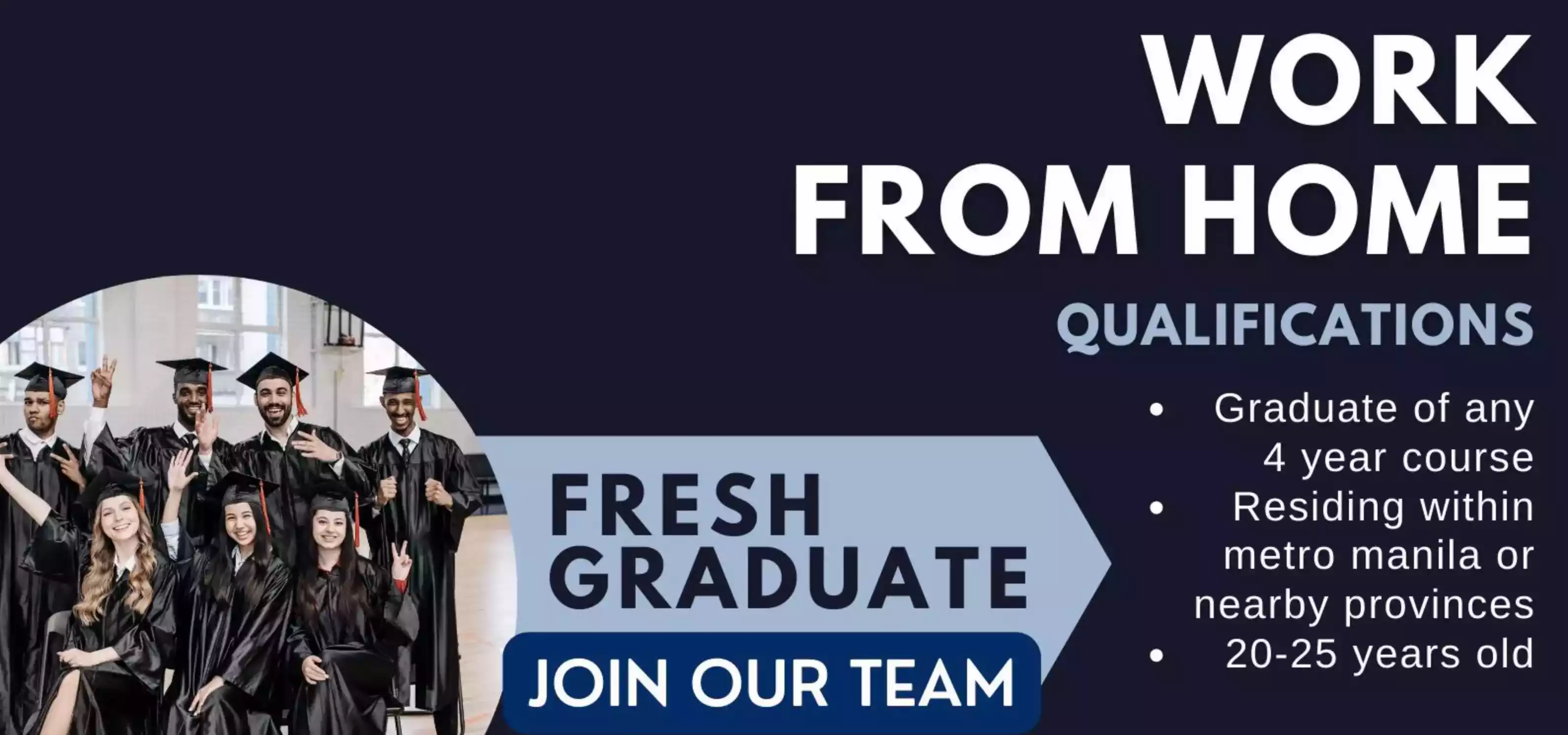 Looking for FRESH GRADUATES! Work from home set up, Part time or Full time are open!