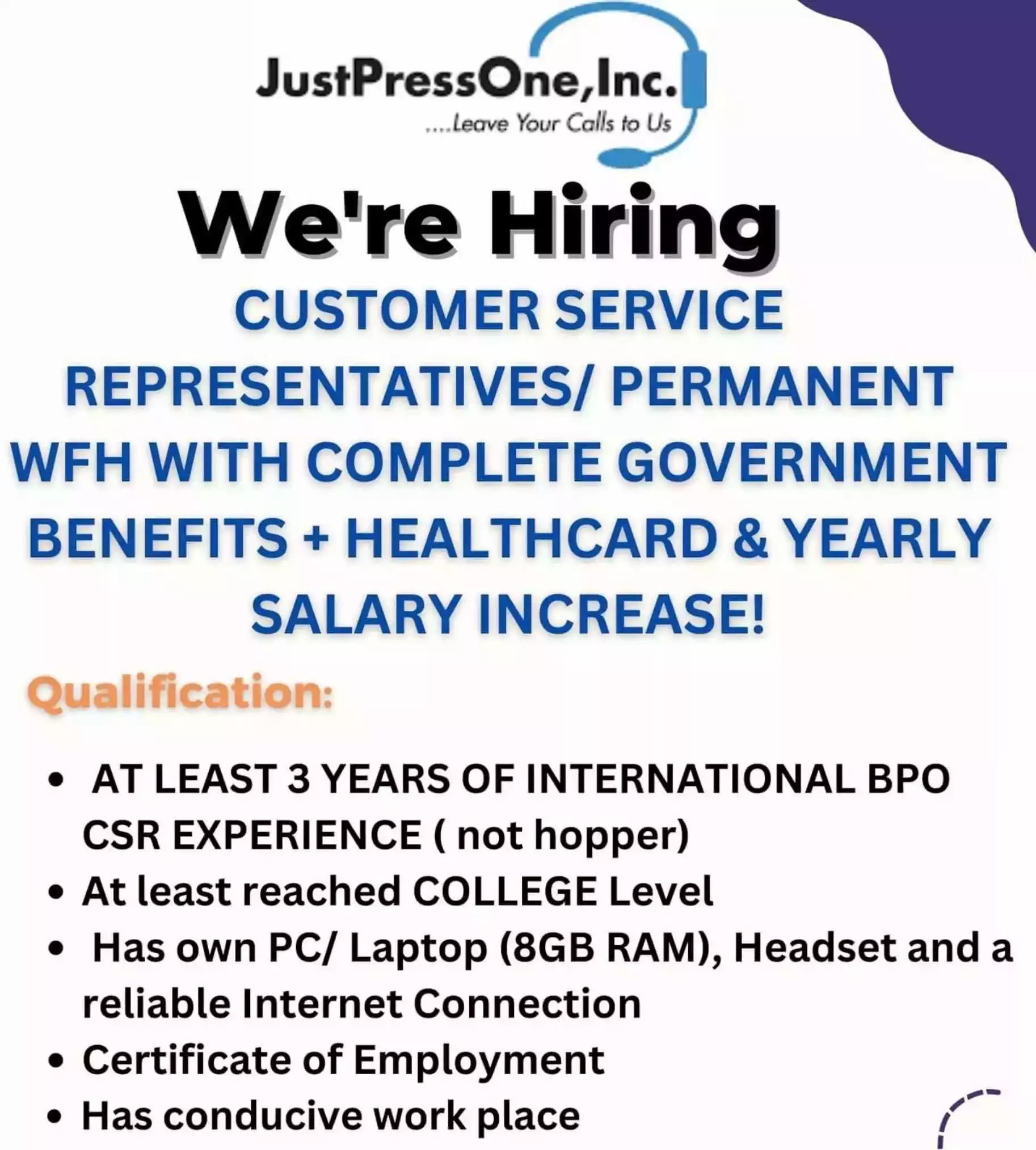JOIN OUR TEAM NOW! CUSTOMER SERVICE REPRESENTATIVES (VOICE)