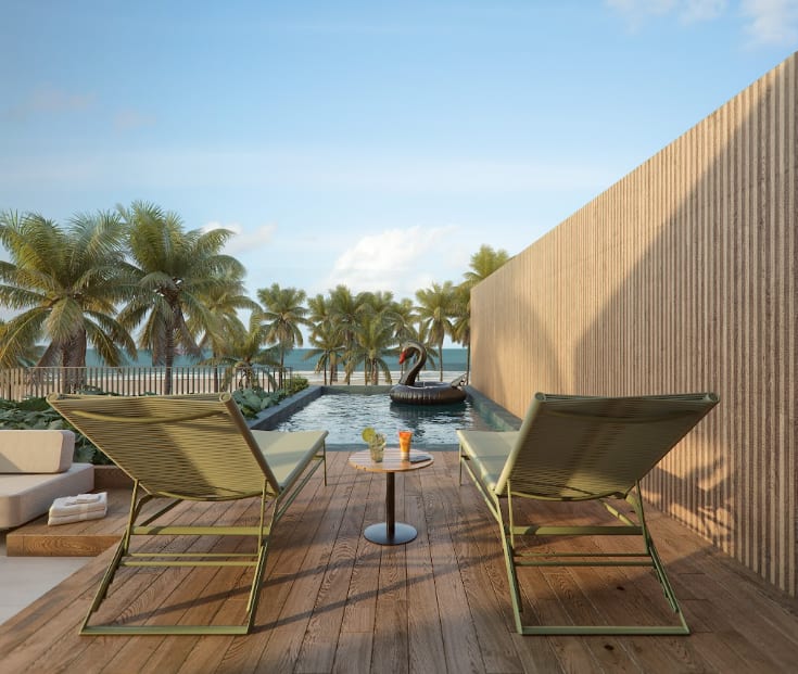 Private pool at the Al Mare Houses