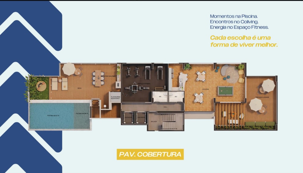 Planta - Pavimento Cobertura - Domus Condado
