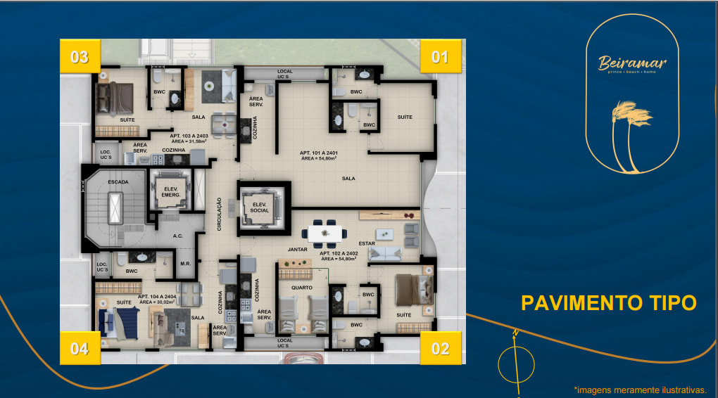 Standard floor plan - Beiramar Prince