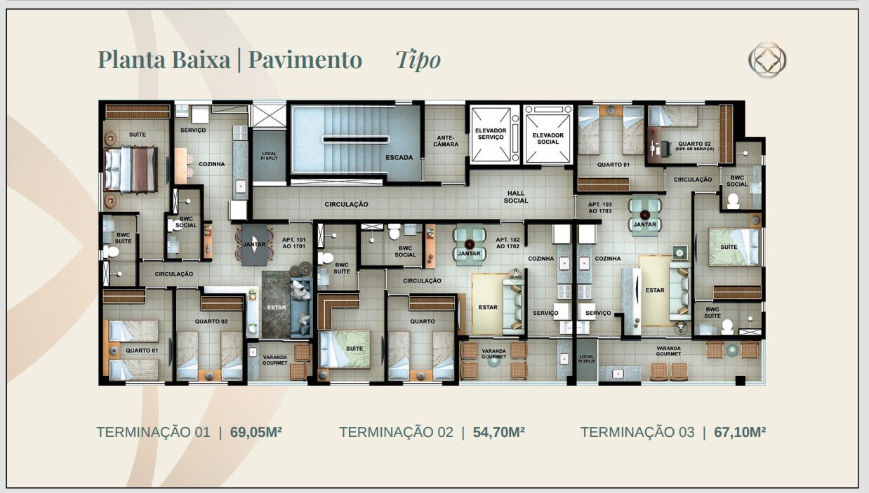 Planta baixa do pavimento tipo