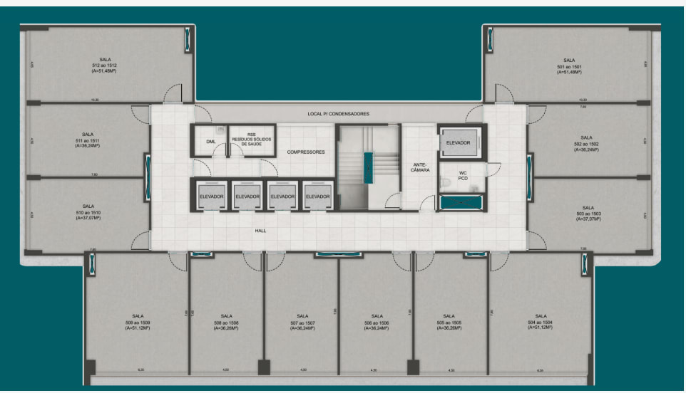 Typical floor plan - office area