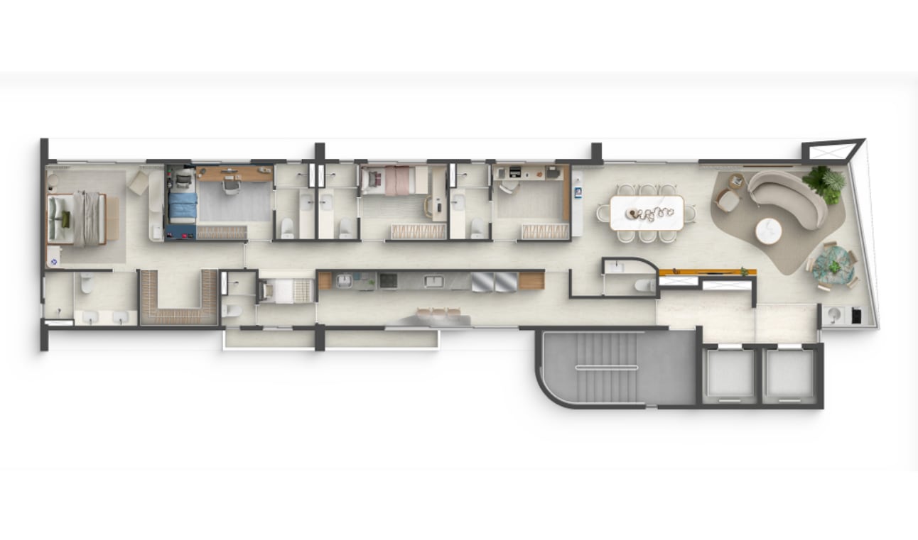 Apartment floor plan - 157m²