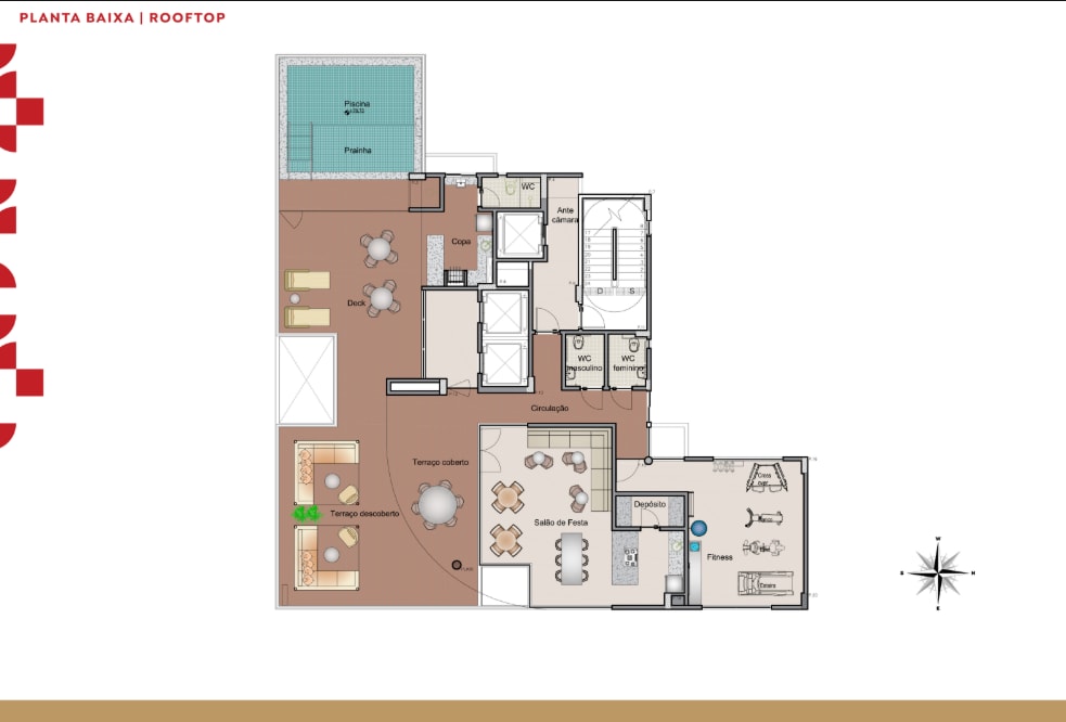 Rooftop floor plan