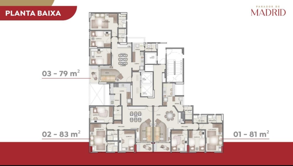 Floor plan of the standard floor