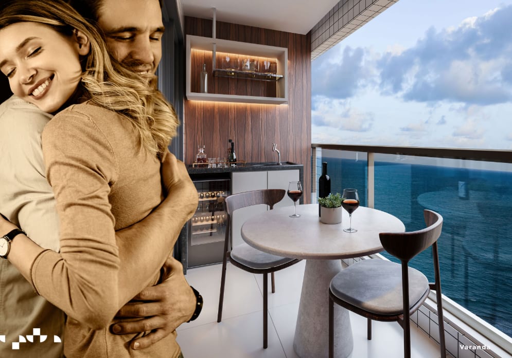 Gourmet balcony with ocean view