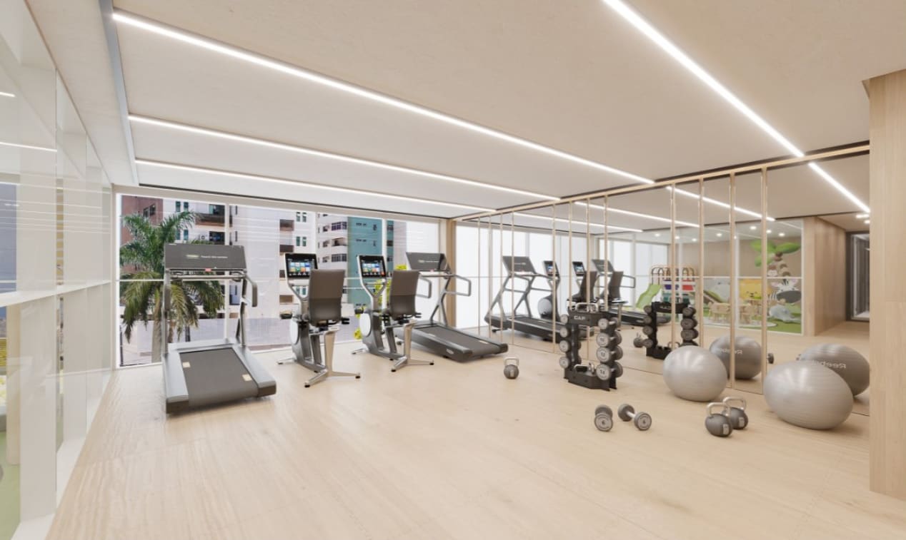 Equipped gym of Luciano Carvalho Residence Club