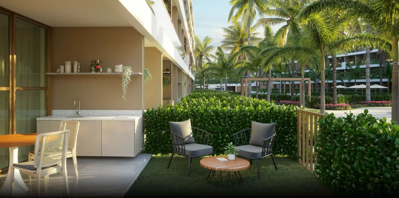 Gourmet balcony of the 63m² unit