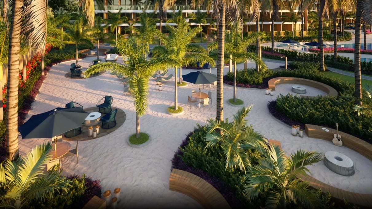 Outdoor lounge area