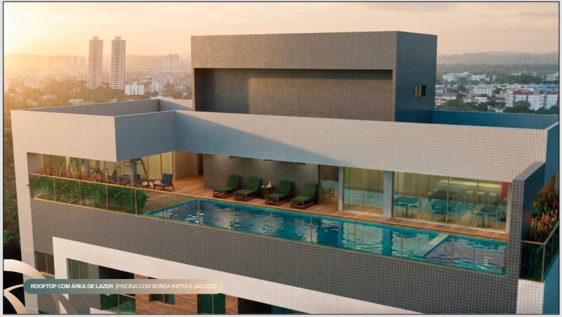 Rooftop com piscina de borda infinita e jacuzzi - Madalena Classic