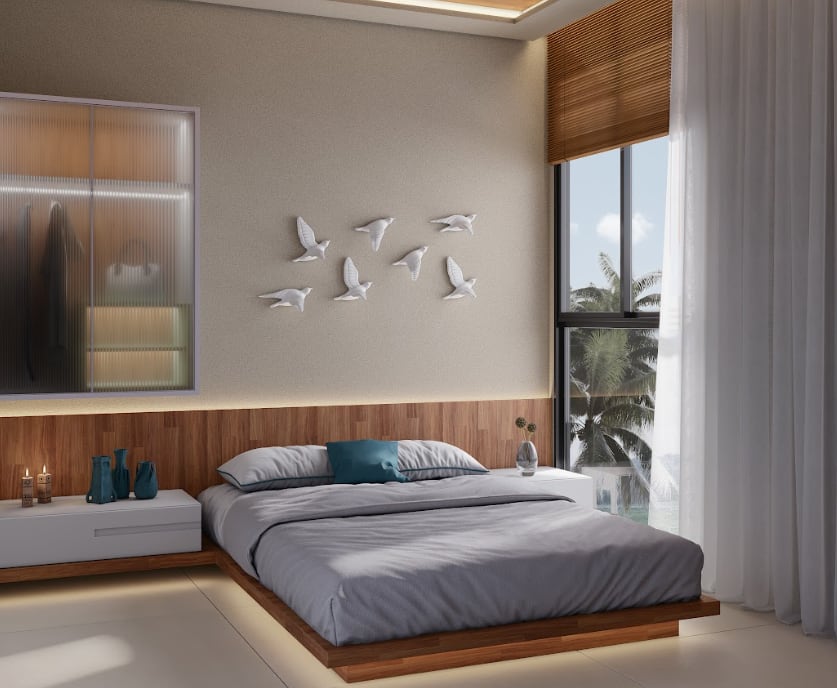Spacious and cozy master suite of the Garden apartment in Costa Azul