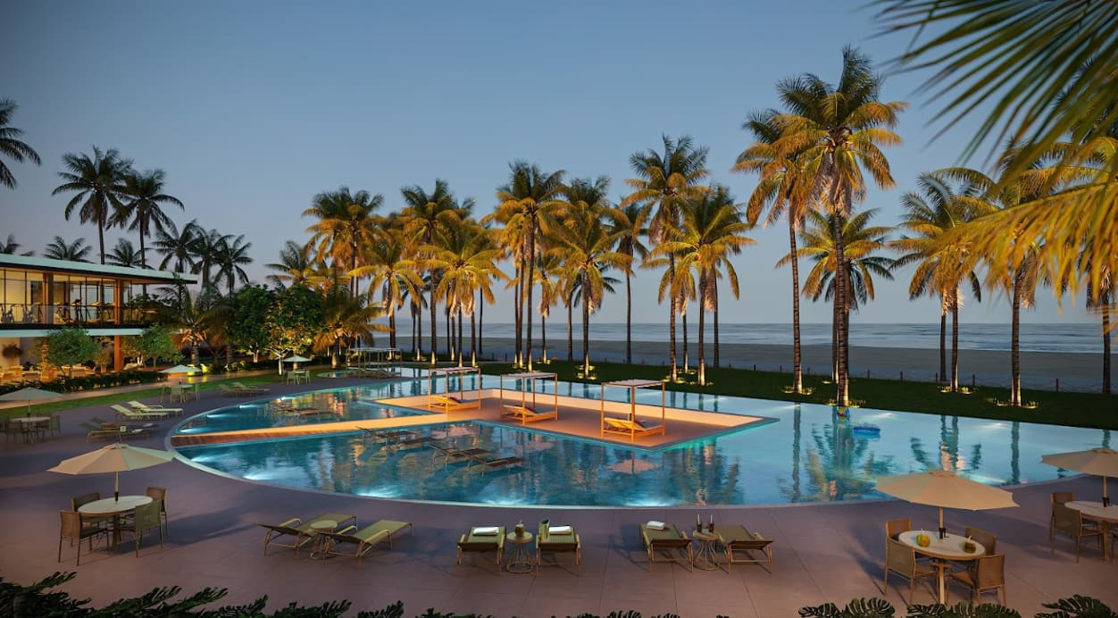 Penthouse and beachfront pool areas at Orla