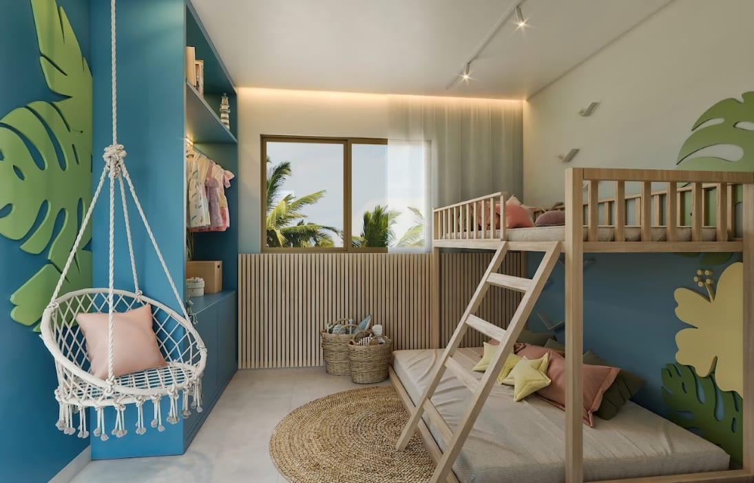 Decorated children's suite of the model apartment