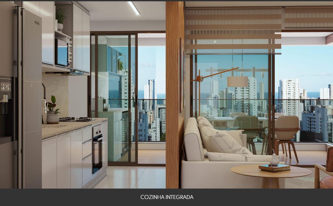 Integrated kitchen in open-space format