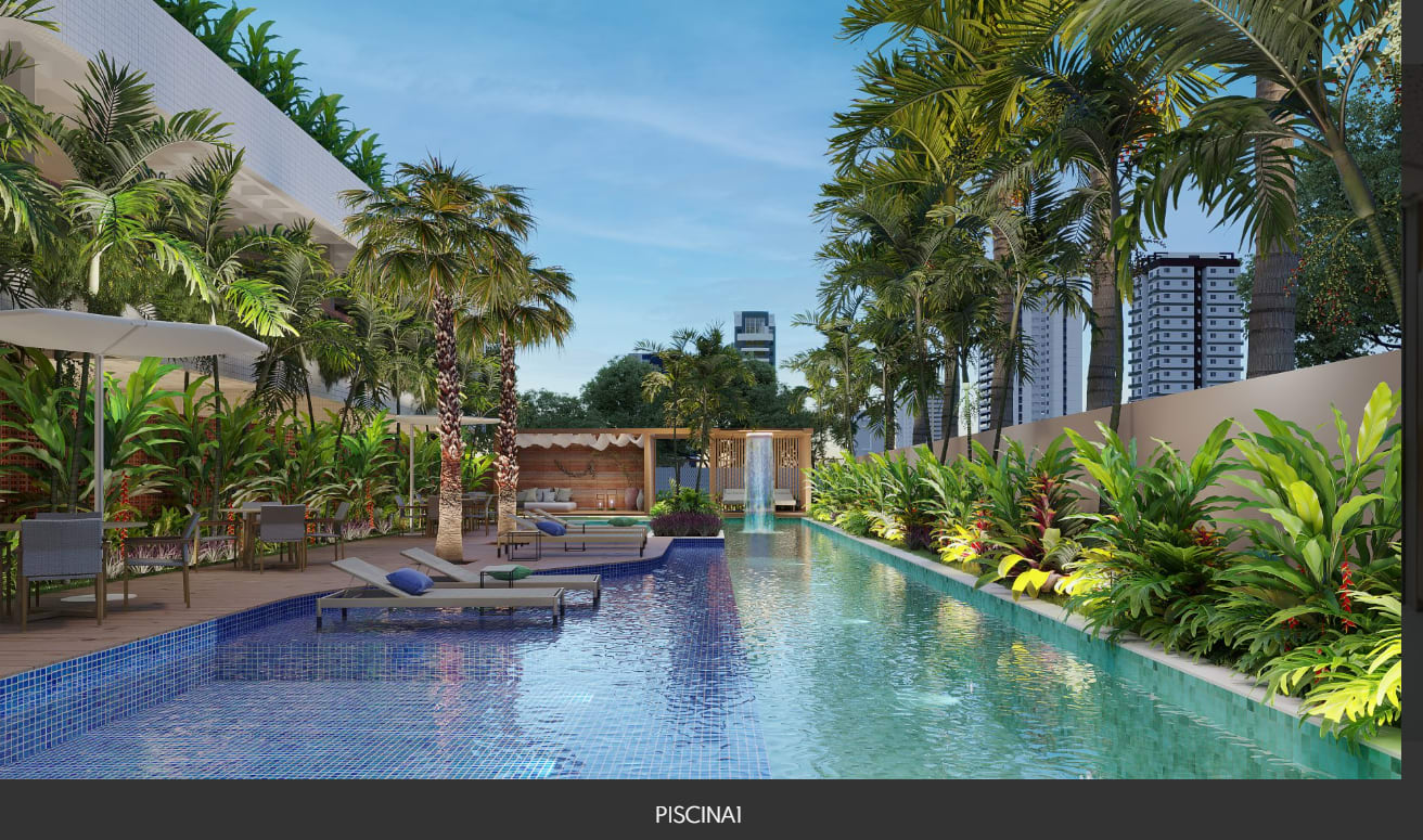 Semi-olympic lap pool at Alameda Jardins