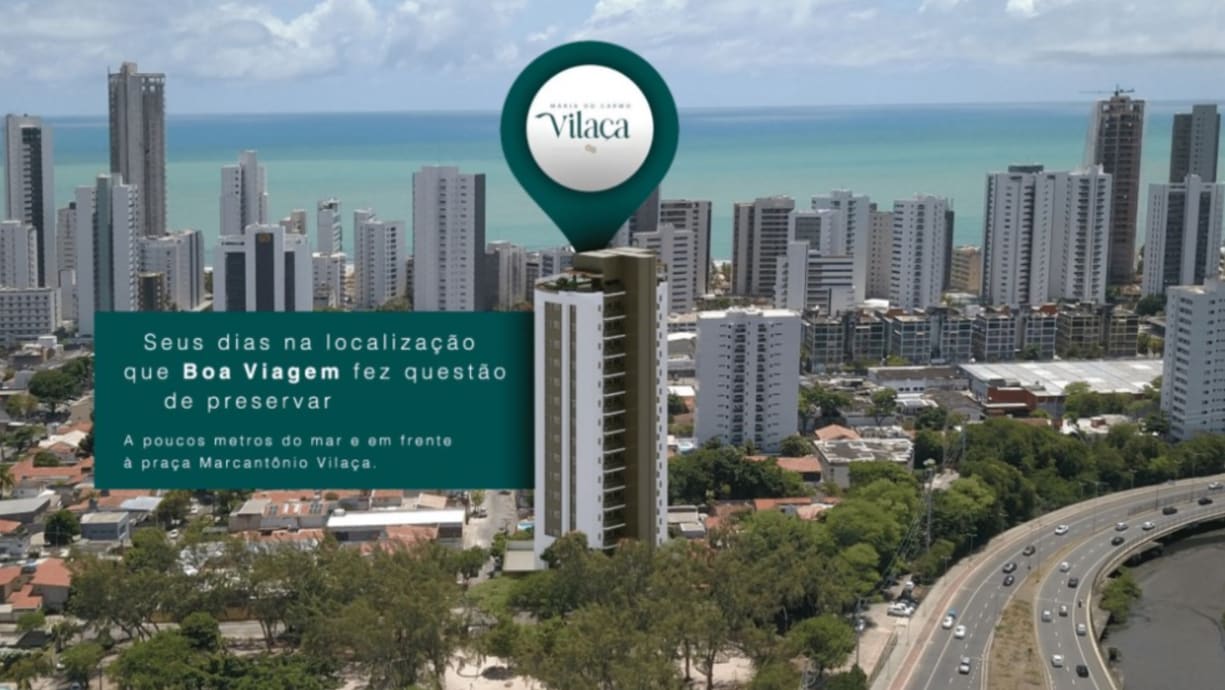 Mapa de localização privilegiada no Pina