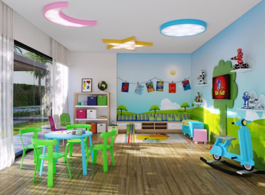 Playful and safe kids space