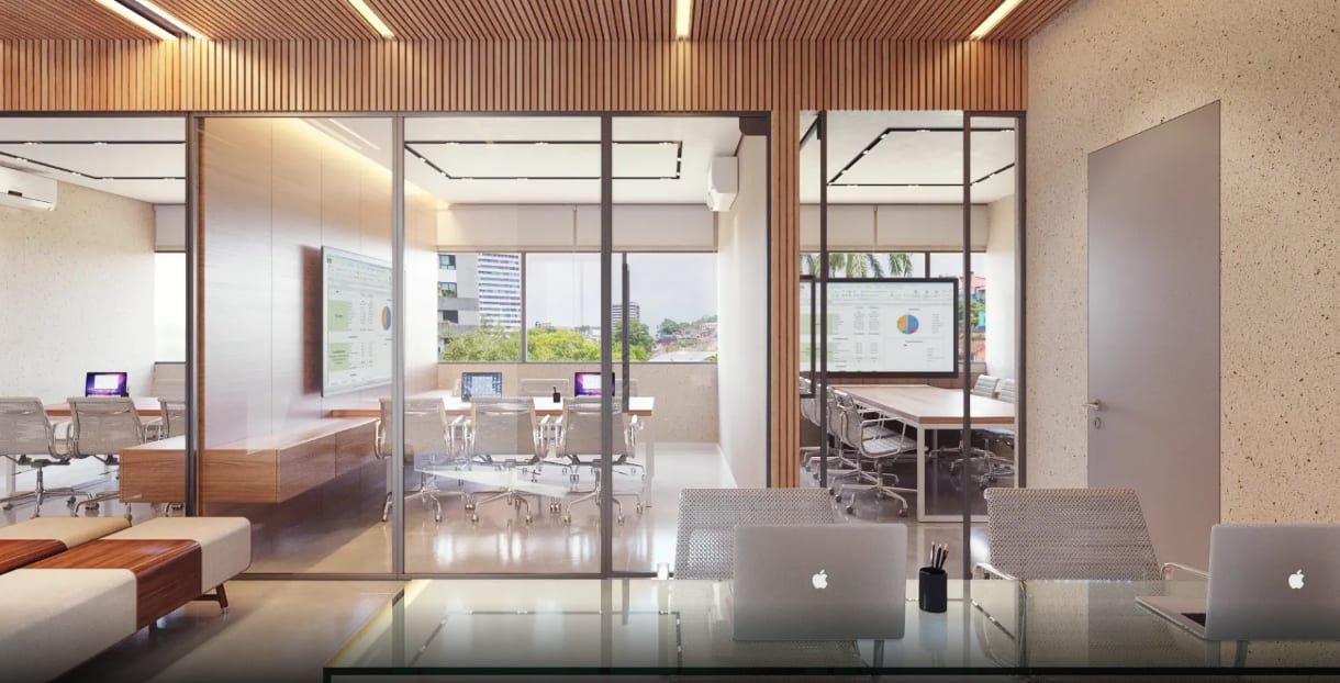 Modern equipped coworking space