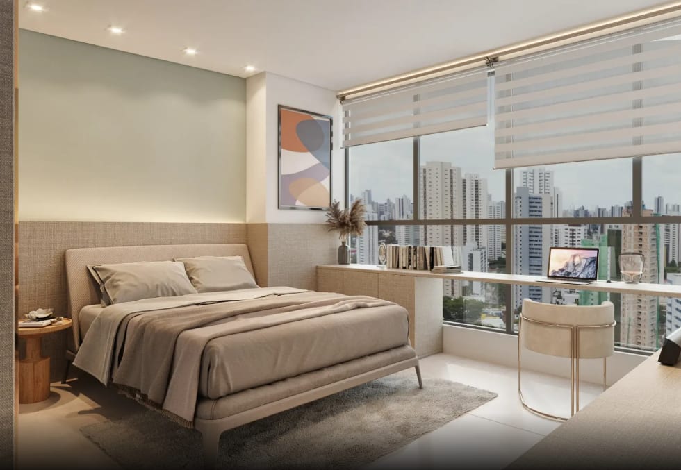 Spacious and bright master suite