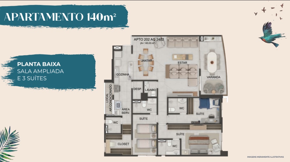 140m² apartment at Terrazza Beira Mar - room 3