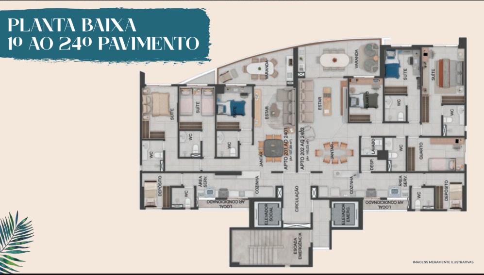 Floor plan of Terrazza Beira Mar