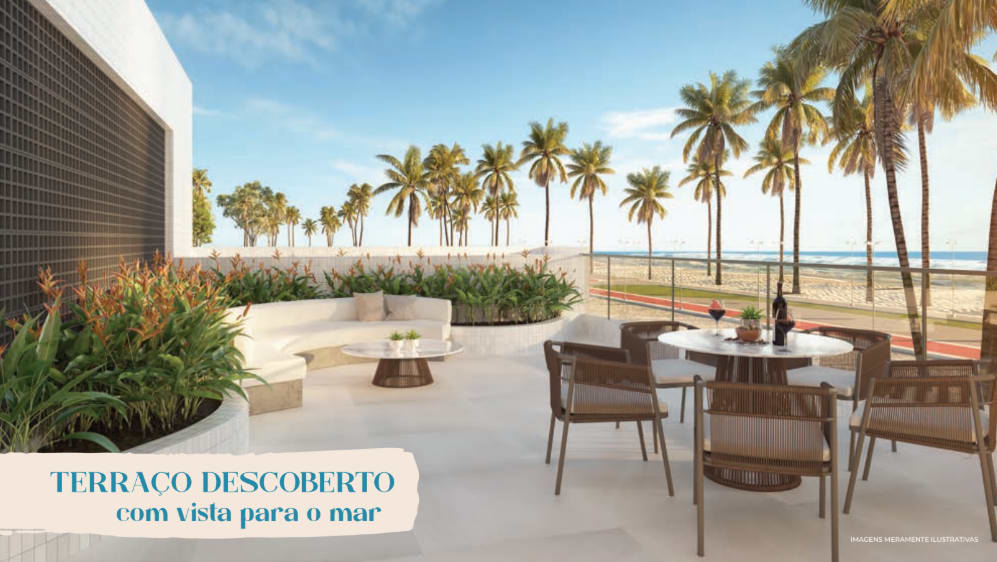 Open-air terrace at Terrazza Beira Mar