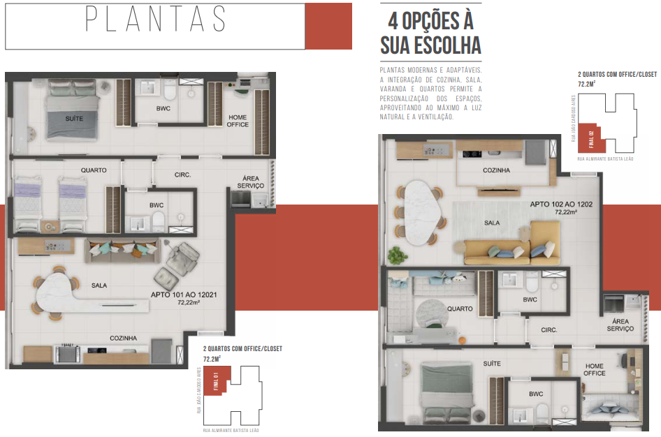 Plantas Opção 1