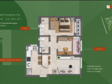 Thumbnail: Planta Torre F 51,95m²