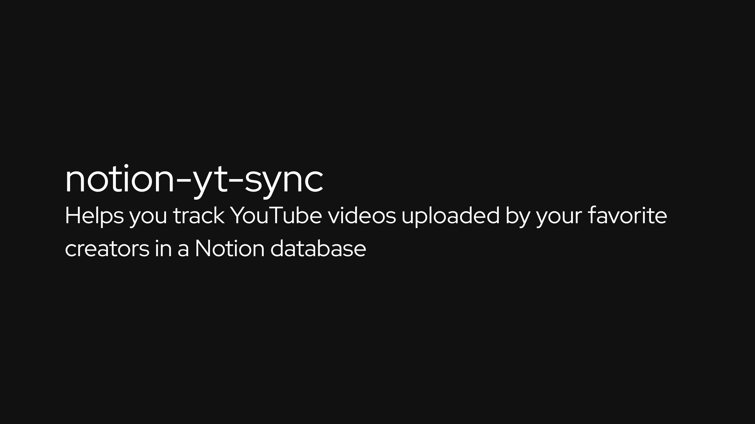 Notion Youtube Sync