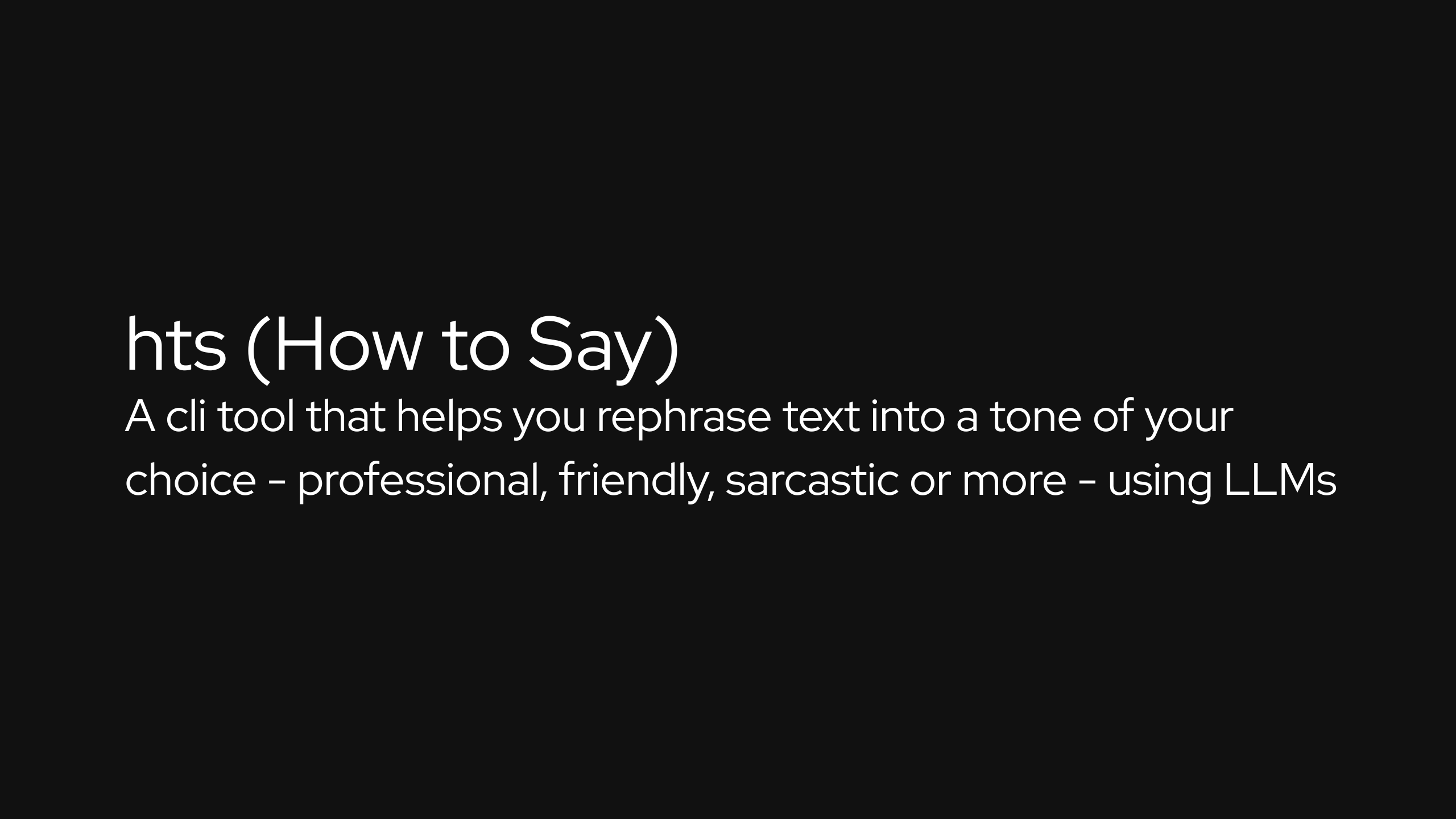 hts (How to Say)