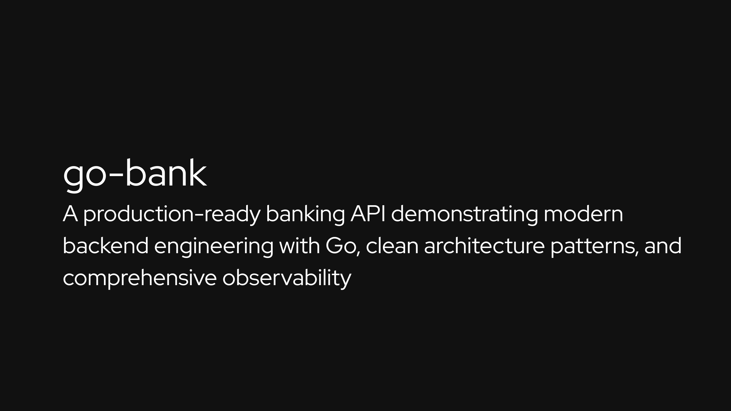 Go Bank (⚠️ Work in Progress)